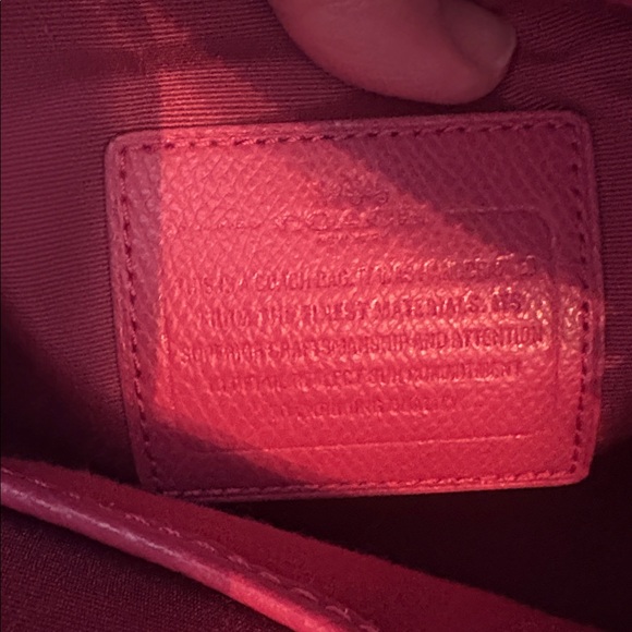 Coach fuchsia pink calf skin leather two way tote - Picture 14 of 16